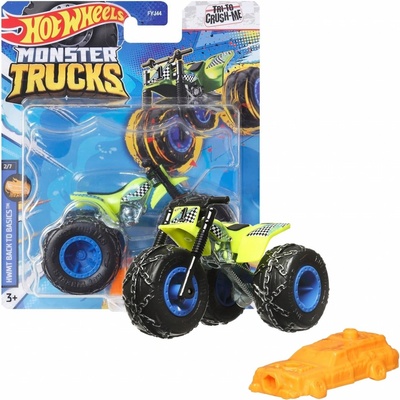 Mattel Hot Wheels Auto Monster Trucks Kaskadérské kousky set s vrakem kov – Zboží Dáma