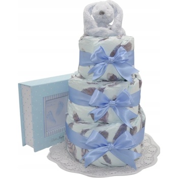 Bebé de París Třípatrový plenkový dort Šťastné vzpomínky modrý