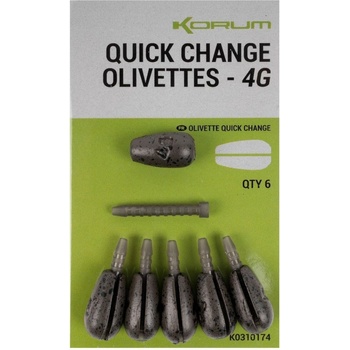 Korum Quick Change Olivettes 4g 6ks