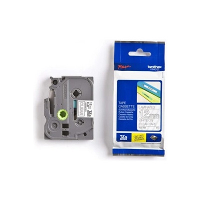 páska BROTHER TZ135 biele písmo, transparentná páska Tape (12mm) (TZE135)