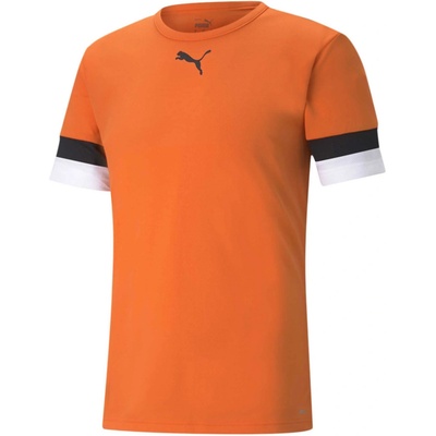 Puma Chlapčenské futbalové tričko teamRISE oranžová biela čierna
