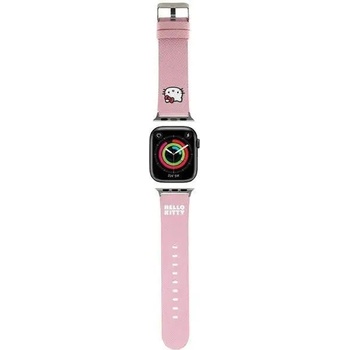 Hello Kitty Каишка Hello Kitty Kitty Head за Apple Watch 38/40/41mm, розова (Hel000049-0)