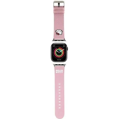 Hello Kitty Каишка Hello Kitty Kitty Head за Apple Watch 38/40/41mm, розова (Hel000049-0)