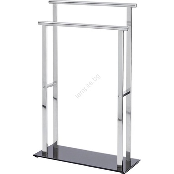 WENKO 22089100 - Закачалка LAVA 52x81, 5 cm неръждаема стомана/сребрист/черен (WE0084)
