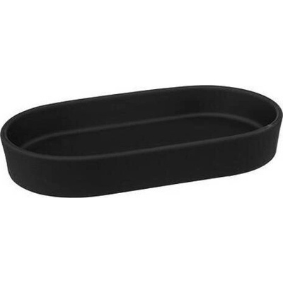 Černá keramická mýdlenka do koupelny moderní Colors 5five simply smart 19,3 cm