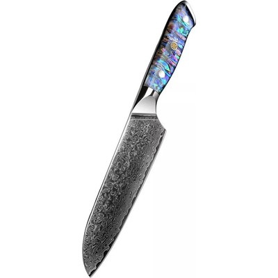 IZMAEL Damaškový kuchynský nôž Ičihara Santoku 17.5 cm
