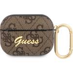 Guess GUAP4GSMW калъф за AirPods Pro кафяв 4G Script Metal Collection (GUAP4GSMW)