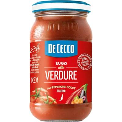Rajčatová omáčka De Cecco Verdure se zeleninou z Itálie, 200 g