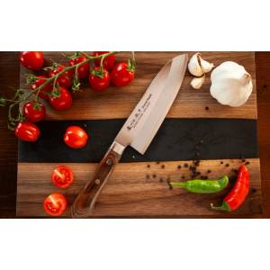 Satake Кухненски нож - SATAKE - Япония - стомана - AUS 8A - Santoku - Clad Steel - 170mm