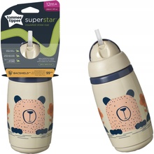 Tommee Tippee netečúci termohrnček Superstar so slamkou 266ml Grey