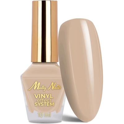 Klasický lak na nehty MOLLYNAILS 10ml Vinyl Effect System Latte