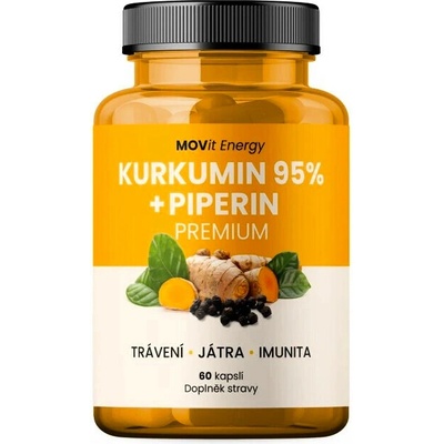 MOVit Kurkumin 95% + Piperin Premium 60 kapsúl