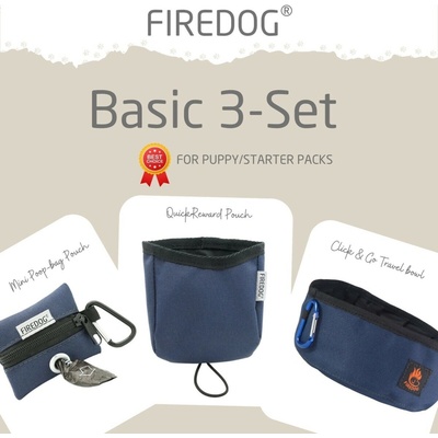 Firedog Basic 3-Set nylon tmavomodrý
