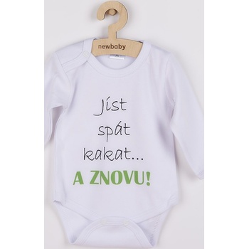 New Baby Body s potlačou Jesť spať kakať...a ZNOVU