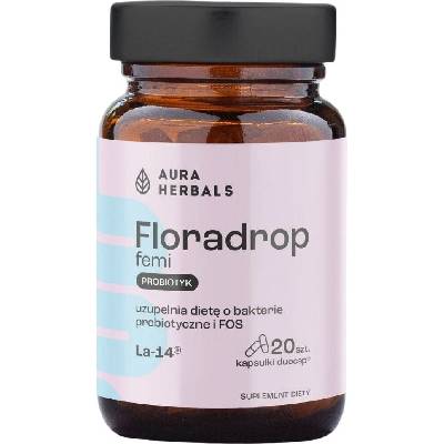 Aura Herbals Floradrop Femi Probiotika pro ženy 20 kapslí
