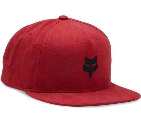FOX Head Snapback Hat Flame Red 122