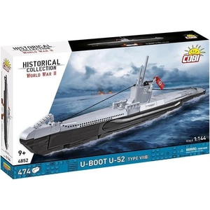 COBI 4852 Втората световна война Немска подводница VIIB (U-Boat U-52), 1: 144, 470 к (COBI-4852)