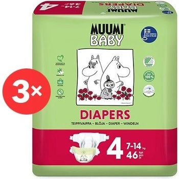 Muumi MAXI 7-14 kg size 4 mesačné 138 ks