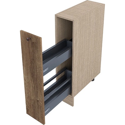 ИРИМ Долен кухненски шкаф бутилиера Сити МФ-Дъб натурал-06-58 20 см