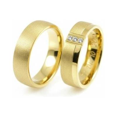 Šperky NM Snubní prsteny s matném provedení 034