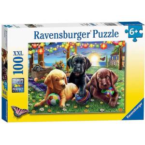 Ravensburger Пъзел Ravensburger XXL - Кученца на пикник, 100 части 128860