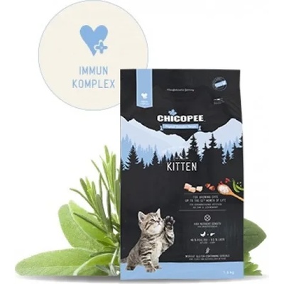 Chicopee Chicopee Holistic Nature Line Kitten - пълноценна храна за подрастващи котки от всички породи, до 1 година, БЕЗ ЗЪРНО, с птици, 8 кг