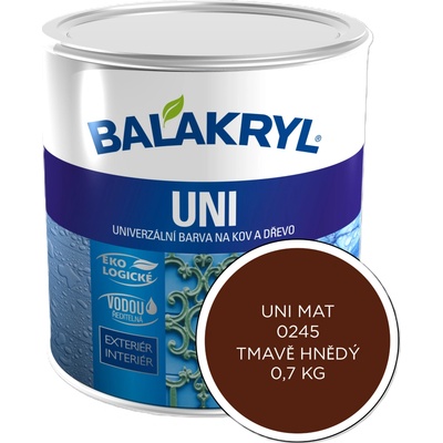 Balakryl Uni mat 0,7 kg tmavě hnědý – Zboží Mobilmania