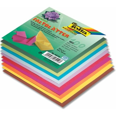Folia Bringmann Origami papír mix 10 barev 100 listů 10x10 cm