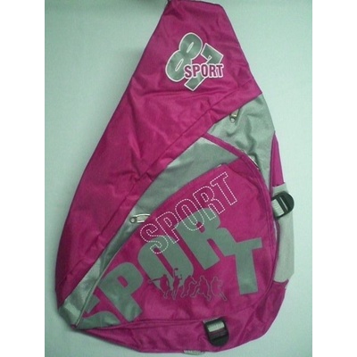 Ученическа раница, за едно рамо, триъгълна, розова