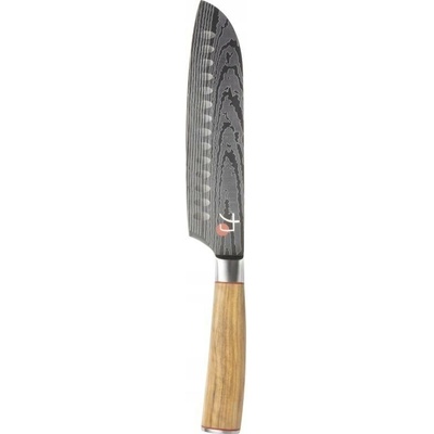 MASTERPRO Nůž Santoku TETSU 17,5 cm nerezová ocel dřevo