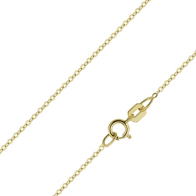 Šperky eshop Zlatý řetízek 14K z plochých oválných oček S2GG172.24