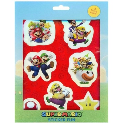 SADA 8 ARCHŮ SAMOLEPKY SUPER MARIO
