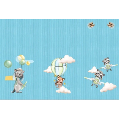 Takoy Panel na fusak z nepromokavého polyesteru 150x105 My little boy - vlk modrý