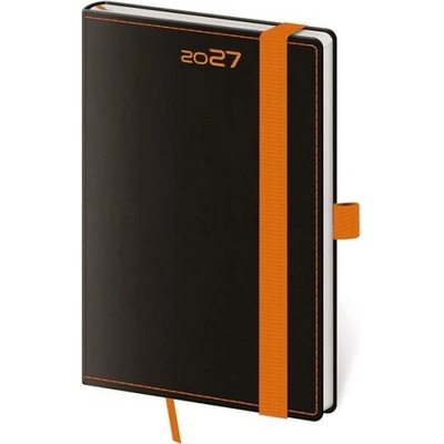 Helma A6 týždenný 2027 BLACK ORANGE