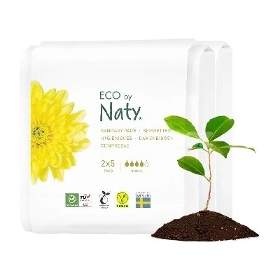 Naty ECO Denné vložky Super Cestovné balenie 2 x 5 ks