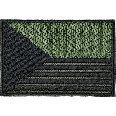 Nášivka vlajka ČR pruhy velcro 7,5 x 5,5 cm ZELENÁ