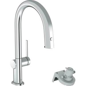 Hansgrohe Кухненски смесител с издърпващ се душ и воден филтър Hansgrohe Aqittura M91 210 sBox с 1 струя (76826000)