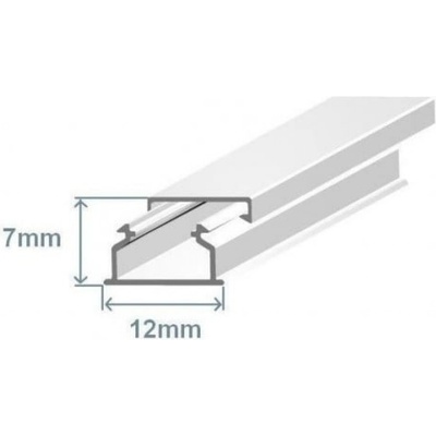 EFAPEL ПВЦ кабелен канал 12 x 7 мм с двойнолепяща лента (10010 FBR)