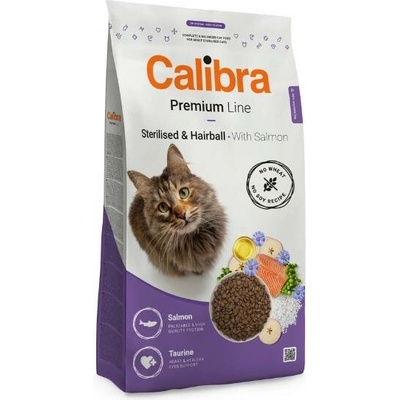 Calibra Premium Line Cat Sterilised & Hairball Salmon 10 kg