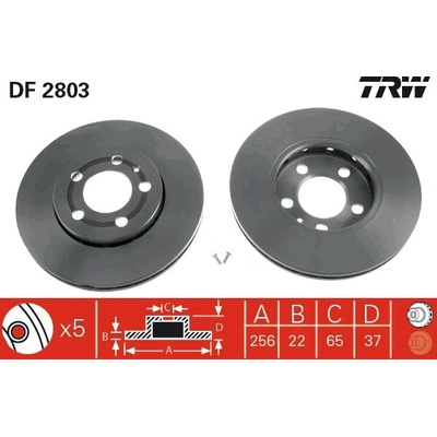 Brzdový kotouč TRW DF2803