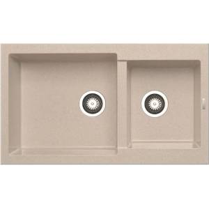 Pyramis PYRAGRANITE ALAZIA (86х50) 2B Beige, Мивки за кухни композитни Мивка за вграждане