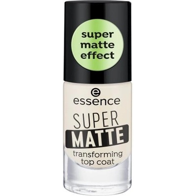 Essence Super Matte Transforming Top Coat krycí s matným efektem transparentní 8 ml