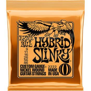 Ernie Ball 2222 Hybrid Slinky, Струни за електрическа китара 09-46 (Hybrid Slinky 09-46)