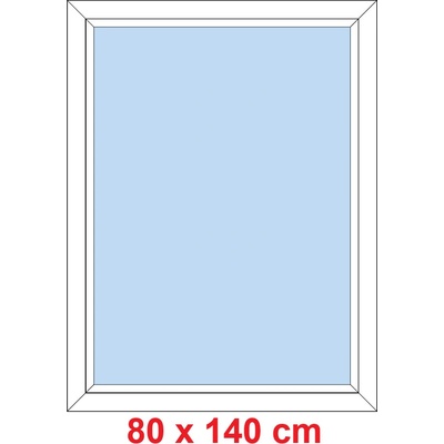 Soft Plastové okno 800 x 1400 mm, FIX neotevíravé, Bílá