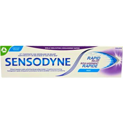 Sensodyne , Паста за зъби, Бързо облекчение, мента, 75 ml