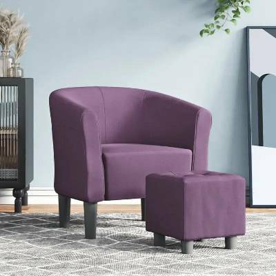 vidaXL 356440 Klubové s podnožkou fialové textil