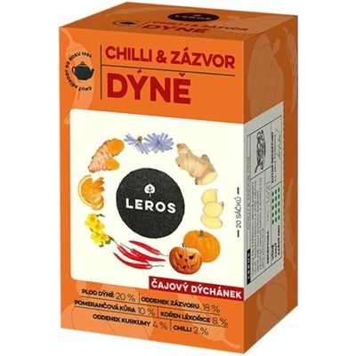 Leros Čajová chvilka chilli zázvor a dýně 20 x 2 g