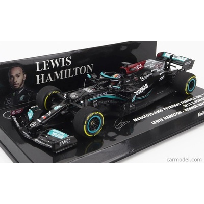 Minichamps Mercedes gp F1 W12 Mercedes M12 Eq Power+ Team Amg Petronas Motorsport Formula One N 44 Winner Qatar Gp 2021 Lewis Hamilton Black Green 1:43