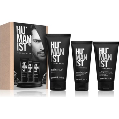 Delia Cosmetics Humanist Delia Cosmetics Humanist osvěžující sprchový gel 200 ml + Delia Cosmetics Humanist regenerační krém na ruce 100 ml + Delia Cosmetics Humanist zklidňující balzám po holení 150