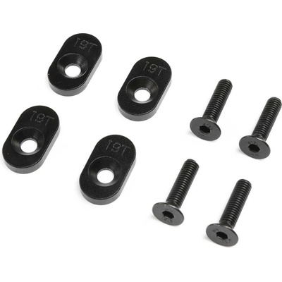 Losi 1:5 DBXL 2.0 4WD: Vložka lože motoru 19T černá šroubky 4 ks
